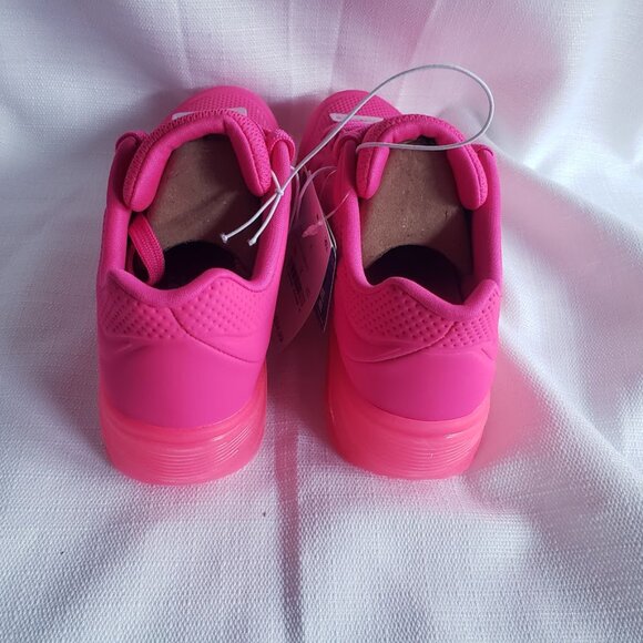 Skechers S Sport Conny Sneakers - Bright Pink- Girls size 2 - NEW - Picture 5 of 6